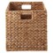 Casafield 12" x 12" Water Hyacinth Storage Baskets, Collapsible Cube Organizers, Woven Bins for Bathroom, Bedroom, Laundry, Pantry, Shelves